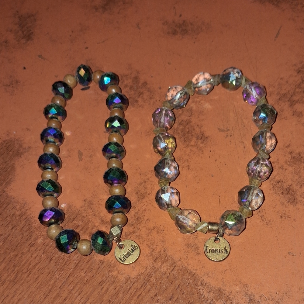 Two fancy sparkly Ermish sparkly braclets